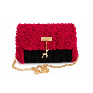 Red Fluffy Fur Clutch Bag